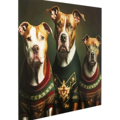 Tableau en verre Dog Family 110x90cm>KARE Design Best