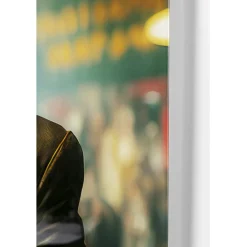 Tableau en verre Drinking Monkey 100x100cm><noscript><img width=