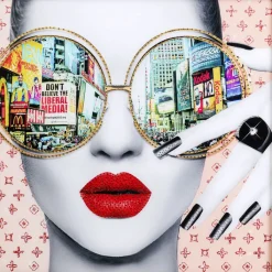 Tableau en verre encadré Times Square View 80x80cm>KARE Design Clearance