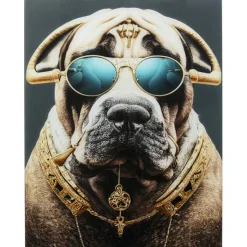 Tableau en verre Fashion Dog 60x80cm>KARE Design Online