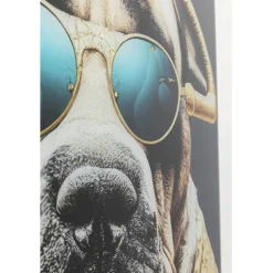 Tableau en verre Fashion Dog 60x80cm><noscript><img width=
