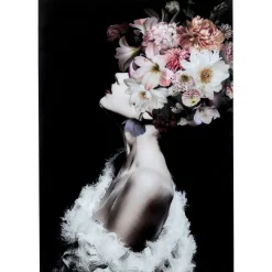 Tableau en verre Flowery Beauty 80x120cm>KARE Design Outlet