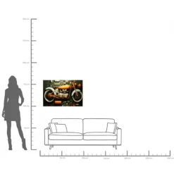 Tableau en verre Garage Motorbike 60x80cm><noscript><img width=