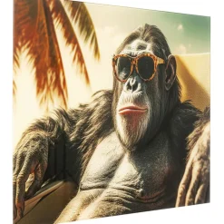 Tableau en verre Holiday Monkey 80x60cm>KARE Design Online
