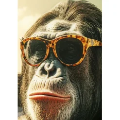 Tableau en verre Holiday Monkey 80x60cm><noscript><img width=