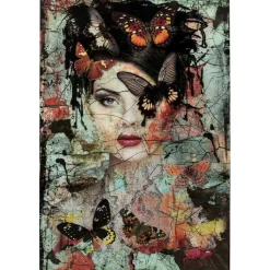 Tableau en verre Lady Butterfly 100x150cm>KARE Design