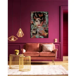 Tableau en verre Lady Butterfly 100x150cm>KARE Design