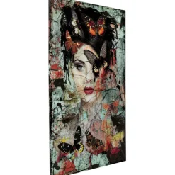 Tableau en verre Lady Butterfly 100x150cm><noscript><img width=