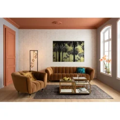 Tableau en verre Metallic Palms 180x120cm><noscript><img width=