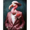 Tableau en verre Mister Flamingo 120x160cm>KARE Design New