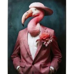 Tableau en verre Mister Flamingo 120x160cm>KARE Design New