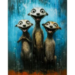 Tableau en verre Singing Meerkats 60x80cm>KARE Design New