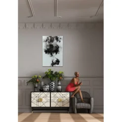 Tableau en verre Smokey Hair 100x150cm>KARE Design Hot