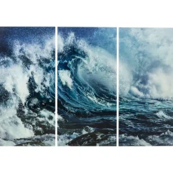 Tableau en verre Triptychon Wave (3/Set)>KARE Design New