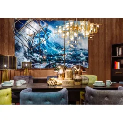 Tableau en verre Triptychon Wave (3/Set)><noscript><img width=