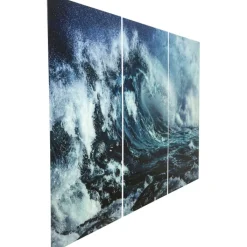 Tableau en verre Triptychon Wave (3/Set)><noscript><img width=