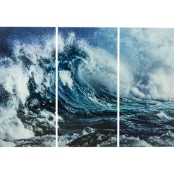 Tableau en verre Triptychon Wave (3/Set)><noscript><img width=