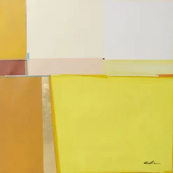 Tableau encadré Abstract Shapes jaune 113x113cm>KARE Design Online