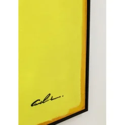 Tableau encadré Abstract Shapes jaune 113x113cm><noscript><img width=