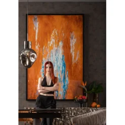 Tableau encadré Artistas orange 120x180cm><noscript><img width=