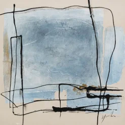 Tableau encadré Dust bleu 100x100cm>KARE Design Hot