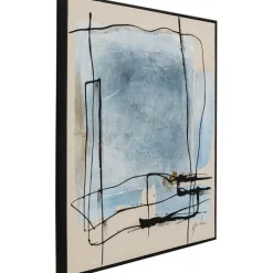 Tableau encadré Dust bleu 100x100cm><noscript><img width=