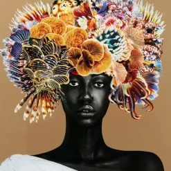 Tableau encadré Flower Hair 120x120cm>KARE Design