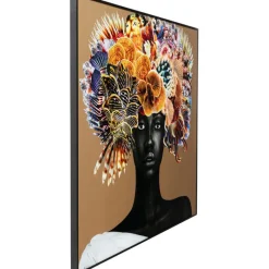 Tableau encadré Flower Hair 120x120cm><noscript><img width=