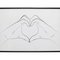 Tableau encadré Heart Hands 103x73cm>KARE Design Outlet