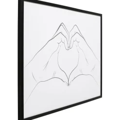 Tableau encadré Heart Hands 103x73cm>KARE Design Outlet