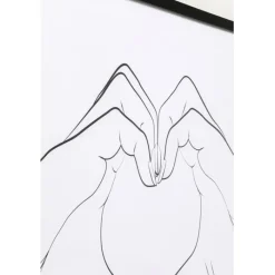 Tableau encadré Heart Hands 103x73cm><noscript><img width=