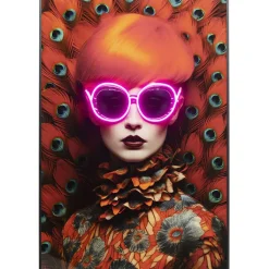 Tableau encadré LED Fancy Red Lady 120x80cm>KARE Design New