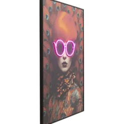 Tableau encadré LED Fancy Red Lady 120x80cm><noscript><img width=