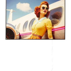 Tableau encadré LED Jetset Lean Lady 120x80cm>KARE Design Best