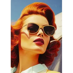 Tableau encadré LED Jetset Lean Lady 120x80cm><noscript><img width=