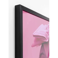 Tableau encadré LED Pink Woman 80x80cm><noscript><img width=