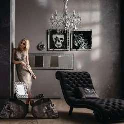 Tableau encadré Miroir Leopard 80x80cm><noscript><img width=