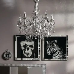 Tableau encadré Mirror Skull 100x100cm><noscript><img width=