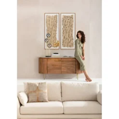 Tableau encadré Native Spirals 50x150cm>KARE Design Online
