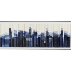 Tableau encadré Shadow Skyline bleu 160x60cm>KARE Design