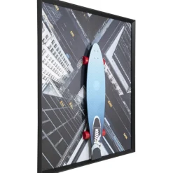 Tableau encadré Skyline Skater 149x149cm>KARE Design Online