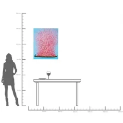 Tableau sur toile Flower Boat bleu-fuchsia 80x100><noscript><img width=