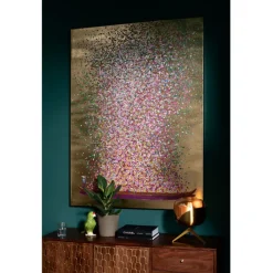 Tableau sur toile Flower Boat doré-fuchsia Pink><noscript><img width=