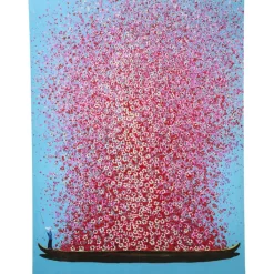 Tableau sur toile Flower Boat bleu-fuchsia 120x160>KARE Design Best