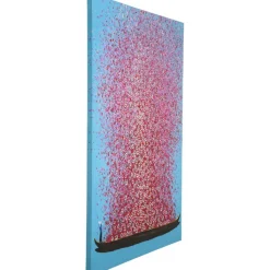 Tableau sur toile Flower Boat bleu-fuchsia 120x160><noscript><img width=