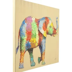 Tableau sur toile Flower Elefant 120x90cm><noscript><img width=