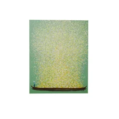 Tableau sur toile Flower Boat vert jaune 80x100cm>KARE Design New