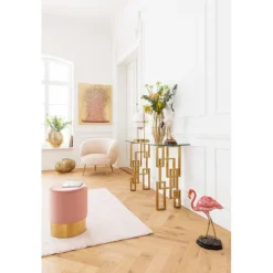 Tableau sur toile Flower Boat doré-fuchsia 80x100><noscript><img width=