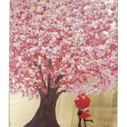 Tableau sur toile Flower Couple doré-fuchsia80x100>KARE Design Outlet