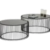 Tables basses Wire noir (set de 2)>KARE Design Clearance